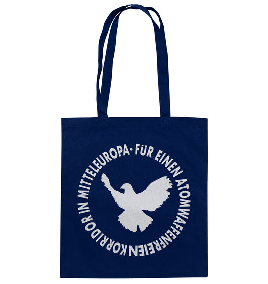 DDR Ostalgie Baumwolltasche • ATOMWAFFENFREIES MITTELEUROPA - WEISS