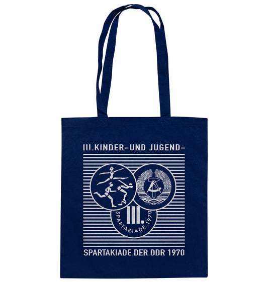 DDR Ostalgie Baumwolltasche • DDR KINDER- UND JUGENDSPARTAKIADE 1970