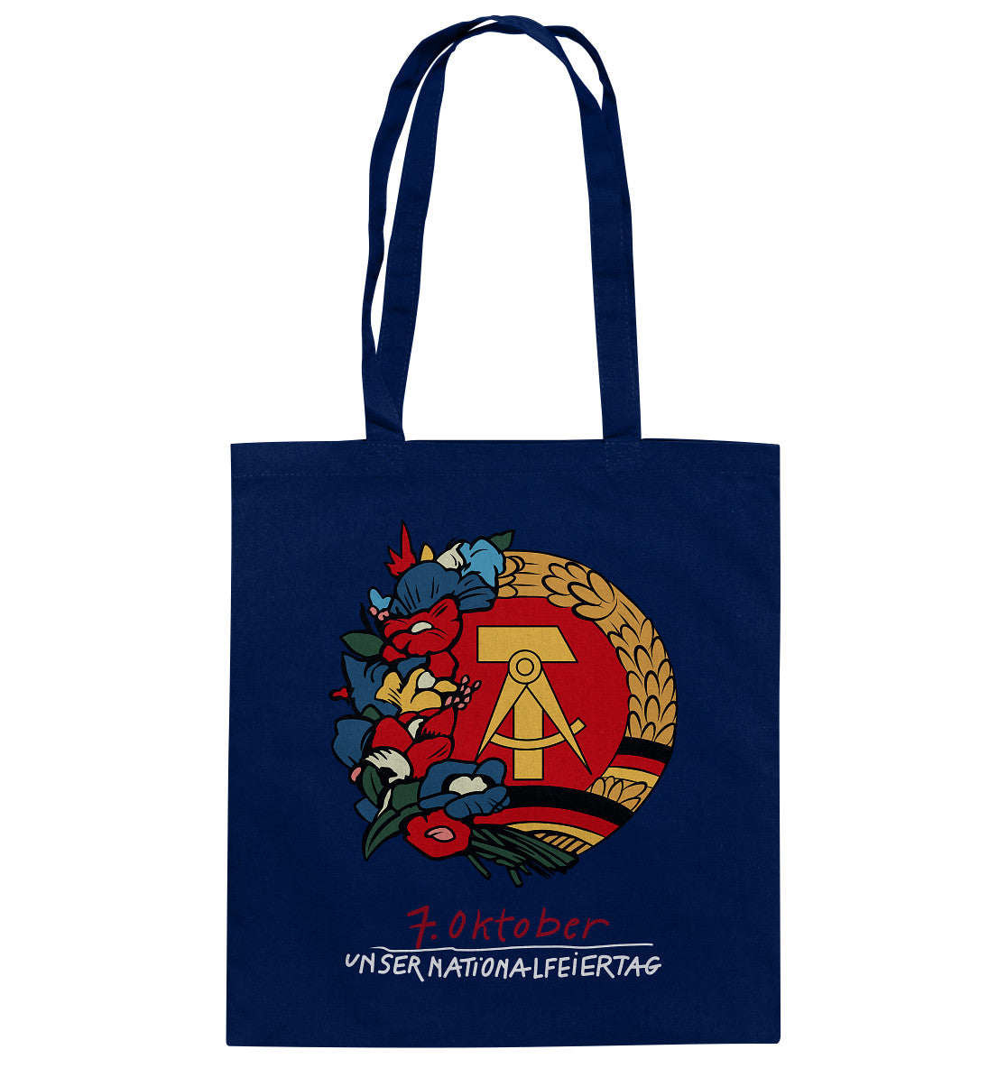 DDR Ostalgie Baumwolltasche • 7. OKTOBER - DDR-NATIONALFEIERTAG