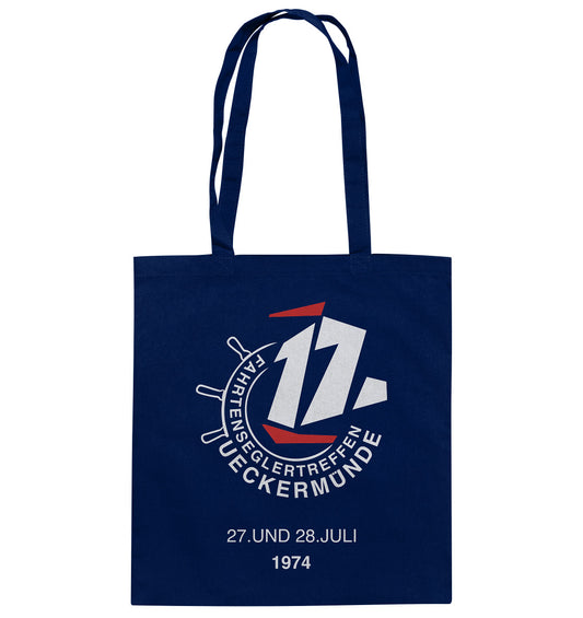DDR Ostalgie Baumwolltasche • FAHRTENSEGLERTREFFEN UCKERMÜNDE 1974 - dunkel