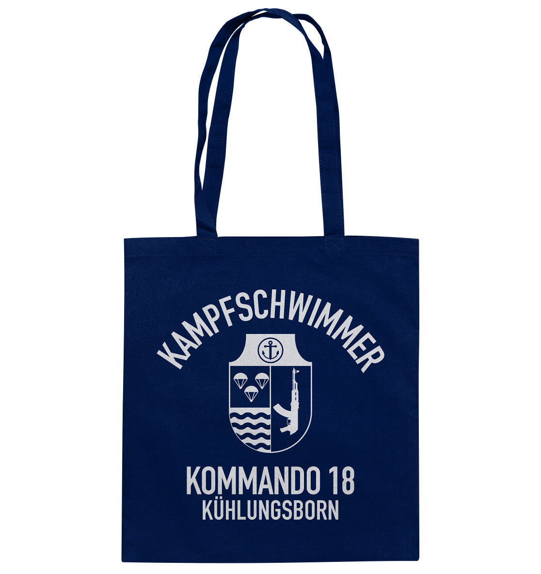 DDR Ostalgie Baumwolltasche • DDR KAMPFSCHWIMMER KÜHLUNGSBORN - dunkel