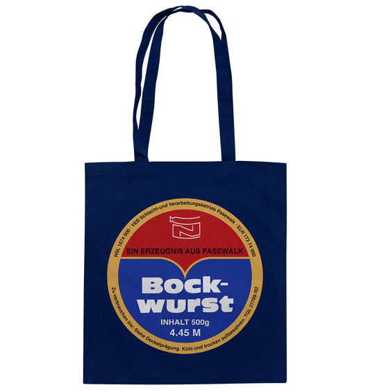 DDR Ostalgie Baumwolltasche • BOCKWURST AUS PASEWALK