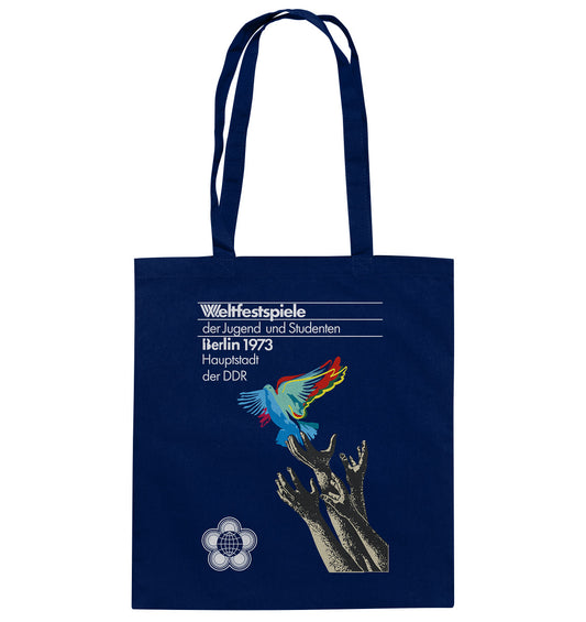 DDR Ostalgie Baumwolltasche • WELTFESTSPIELE BERLIN, DDR 1973 - FRIEDENSTAUBE