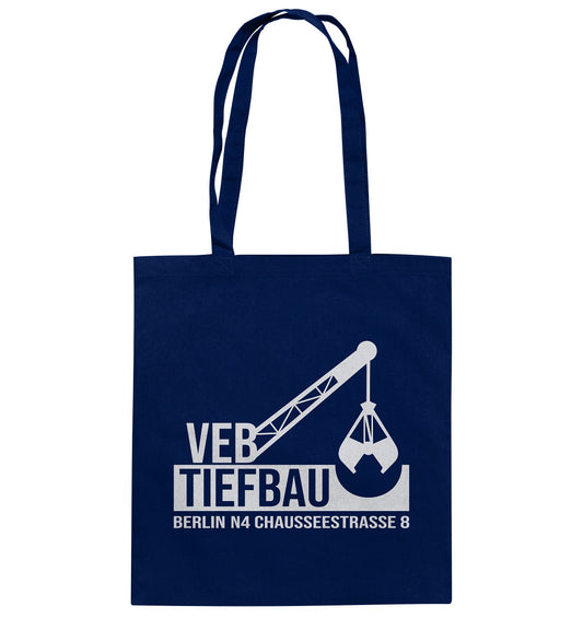 DDR Ostalgie Baumwolltasche • VEB TIEFBAU BERLIN