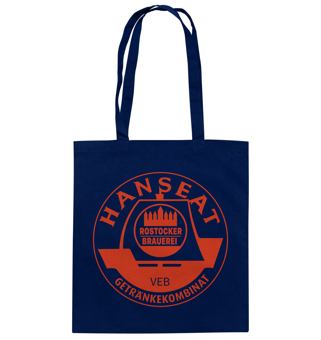 DDR Ostalgie Baumwolltasche • HANSEAT ROSTOCKER BRAUEREI VEB