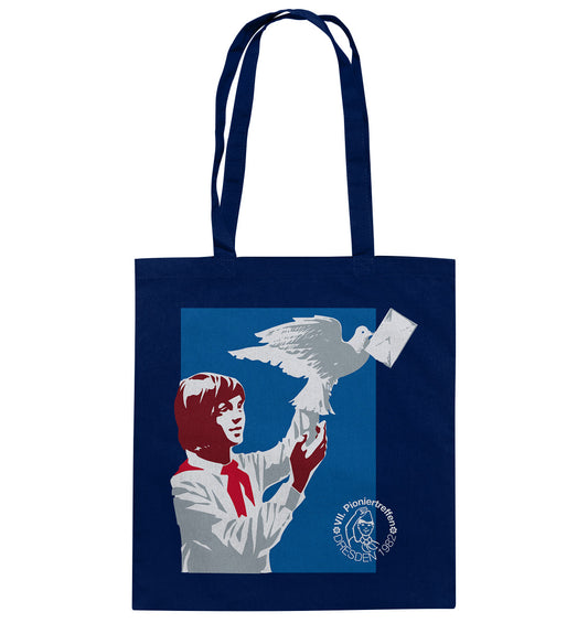 DDR Ostalgie Baumwolltasche • PIONIERE FÜR FRIEDEN - DRESDEN 1982