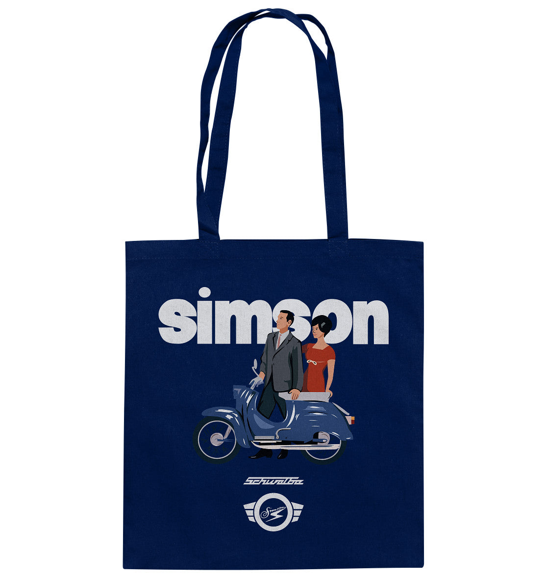 DDR Ostalgie Baumwolltasche • SIMSON SCHWALBE - ORIGINAL WERBUNG 1964