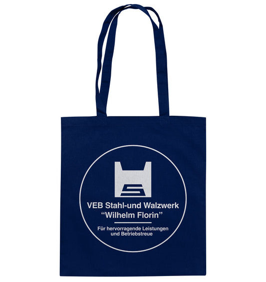 DDR Ostalgie Baumwolltasche • VEB WILHELM FLORIN - FÜR HERVORRAGENDE LEISTUNGEN