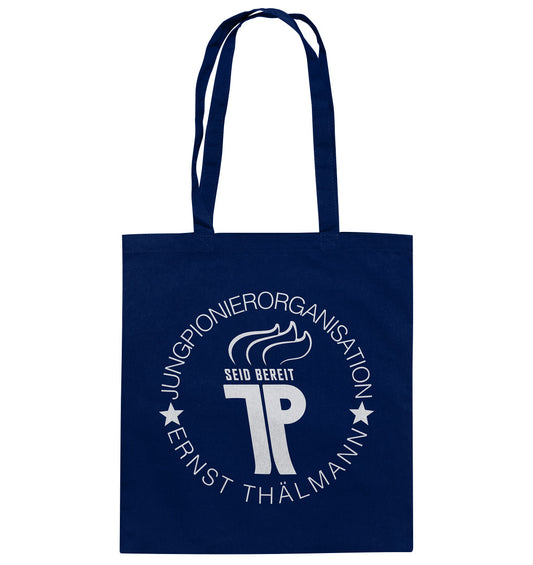 DDR Ostalgie Baumwolltasche • JUNGE PIONIERE - LOGO - dunkel