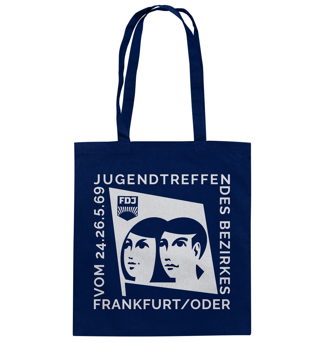 DDR Ostalgie Baumwolltasche • FDJ JUGENDTREFFEN FRANKFURT ODER - 1969