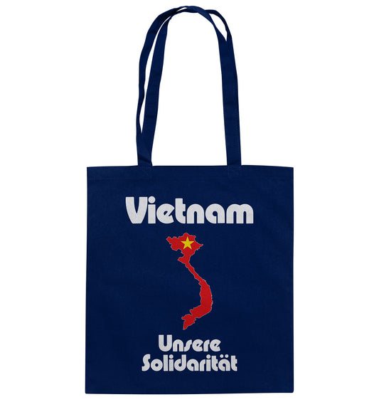 DDR Ostalgie Baumwolltasche • SOLIDARITÄT MIT VIETNAM