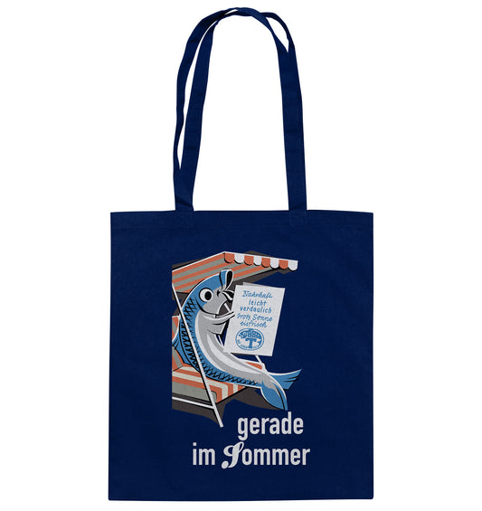 DDR Ostalgie Baumwolltasche • FISCH, FRISCH AUF JEDEN TISCH - GERADE IM SOMMER