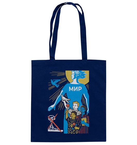 DDR Ostalgie Baumwolltasche • MIR - FRIEDEN (ORIGINAL-PLAKAT)