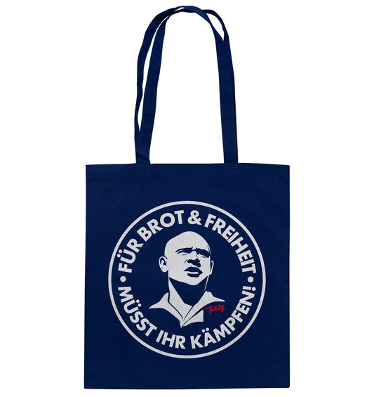 DDR Ostalgie Baumwolltasche • TEDDY THÄLMANN - BROT UND FREIHEIT