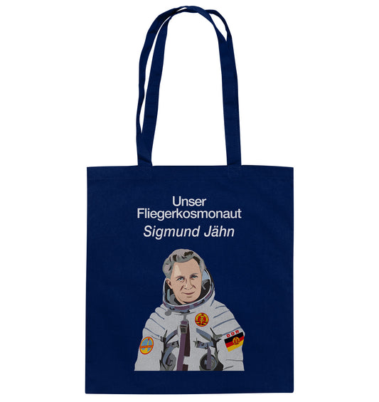 DDR Ostalgie Baumwolltasche • UNSER FLIEGERKOSMONAUT SIGMUND JÄHN