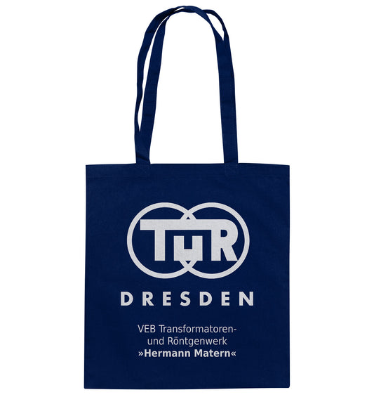 DDR Ostalgie Baumwolltasche • TUR - VEB TRANSFORMATOREN- UND RÖNTGENWERK DRESDEN
