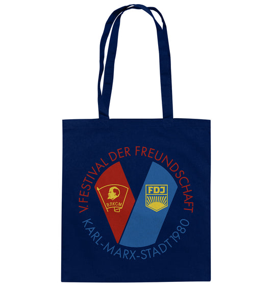DDR Ostalgie Baumwolltasche • 5. FESTIVAL DER FREUNDSCHAFT - KARL-MARX-STADT