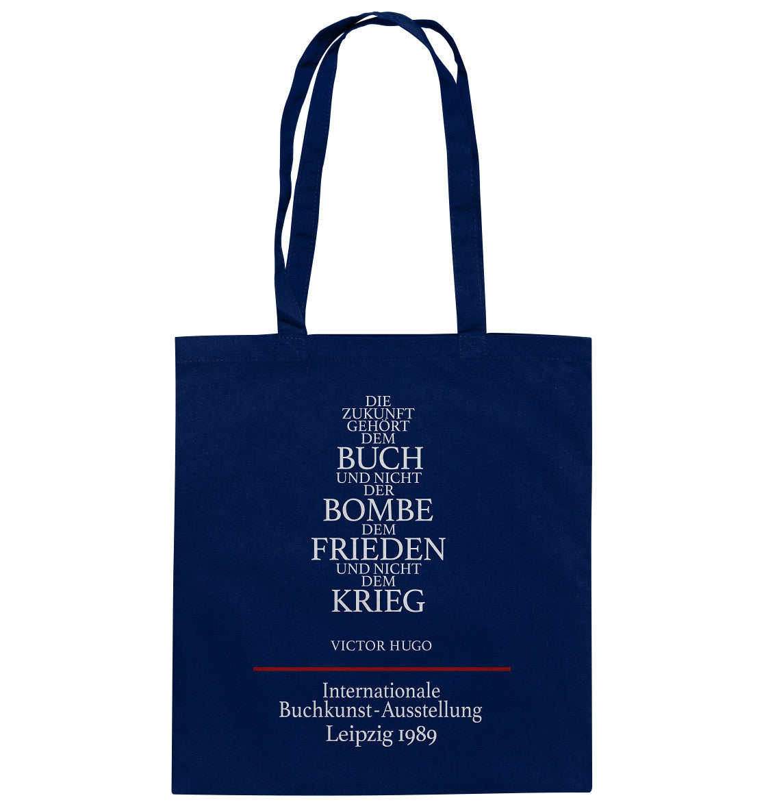 DDR Ostalgie Baumwolltasche • BUCHKUNST-AUSSTELLUNG LEIPZIG 1989
