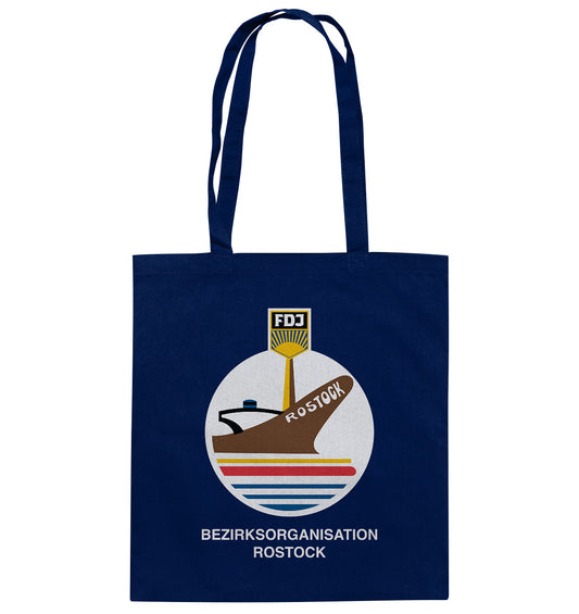 DDR Ostalgie Baumwolltasche • FDJ BEZIRKSORGANISATION ROSTOCK