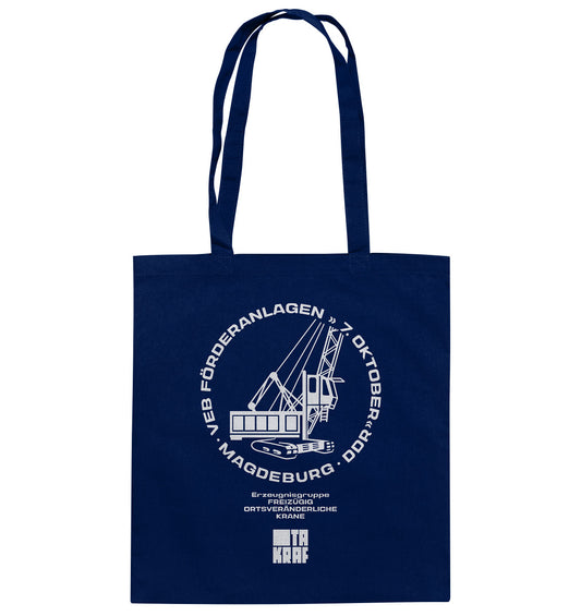 DDR Ostalgie Baumwolltasche • VEB FÖRDERANLAGEN & KRANE MAGDEBURG