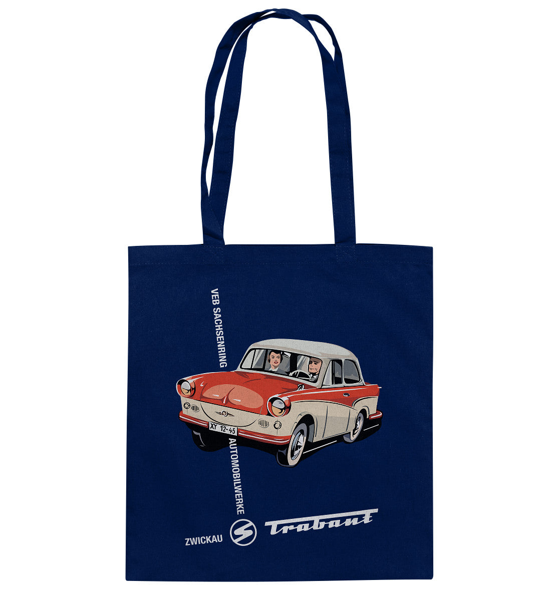 DDR Ostalgie Baumwolltasche •  VEB SACHSENRING ZWICKAU