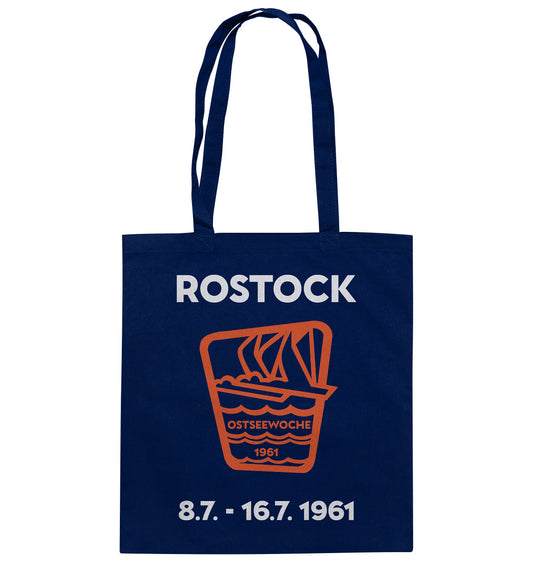 DDR Ostalgie Baumwolltasche • OSTSEEWOCHE ROSTOCK 1961