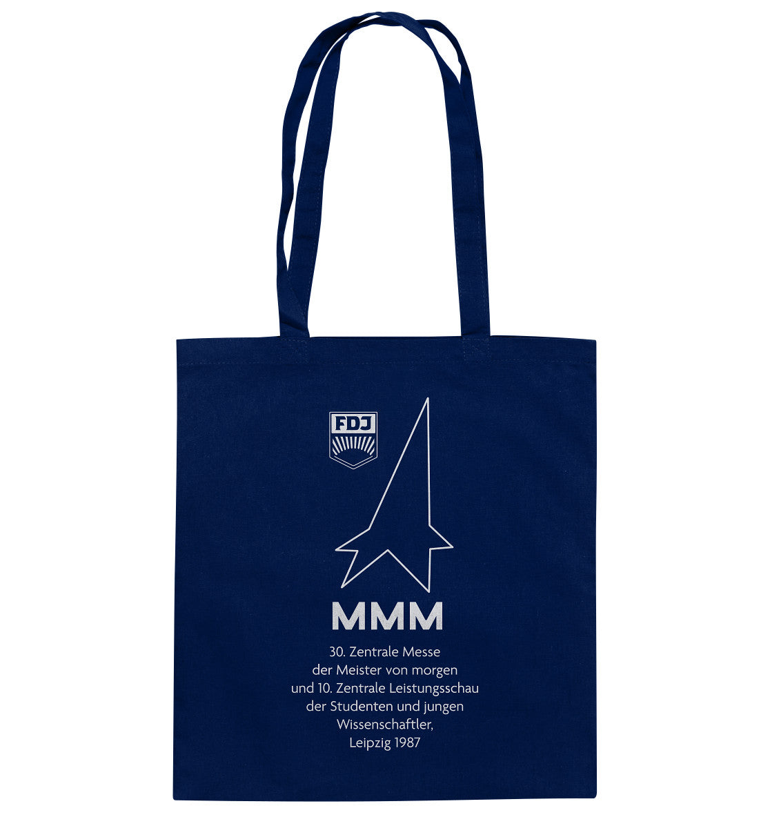 DDR Ostalgie Baumwolltasche • MESSE DER MEISTER VON MORGEN, LEIPZIG 1987