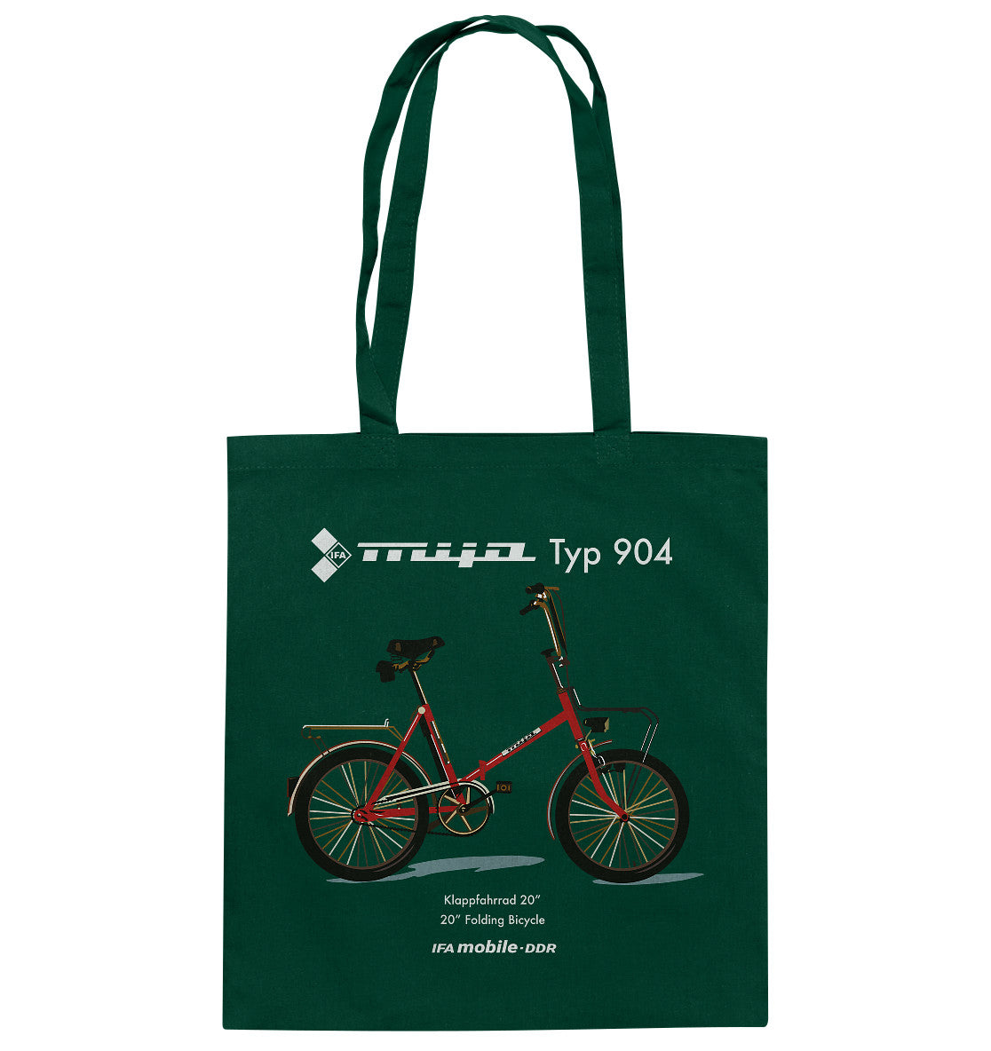 DDR Ostalgie Baumwolltasche • MIFA KLAPPRAD TYP 904 - ORIGINAL WERBUNG