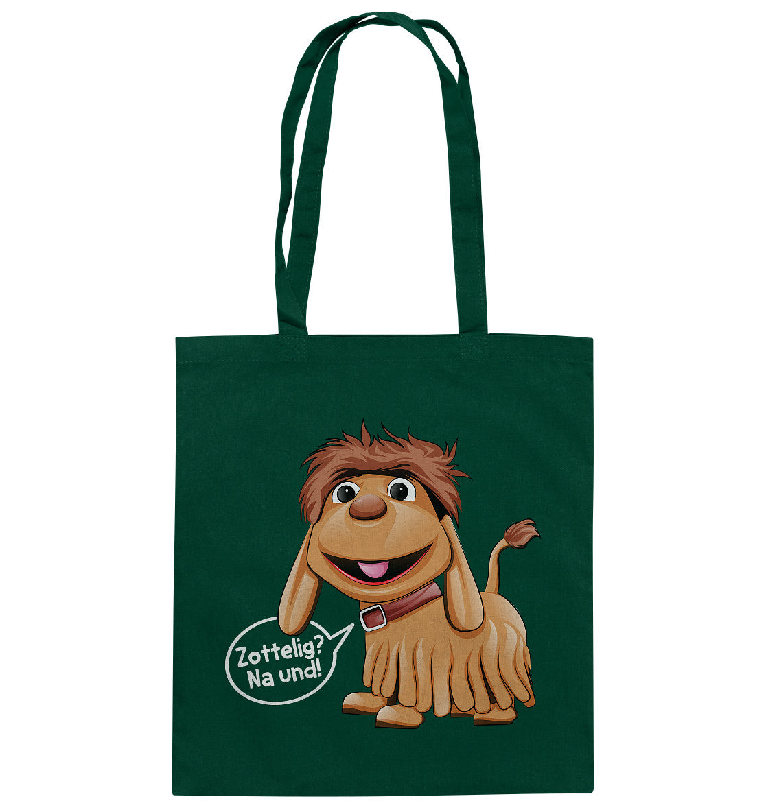 BAUMWOLLTASCHE • UNSER SANDMÄNNCHEN - MOPPI - ZOTTELIG? NA UND!