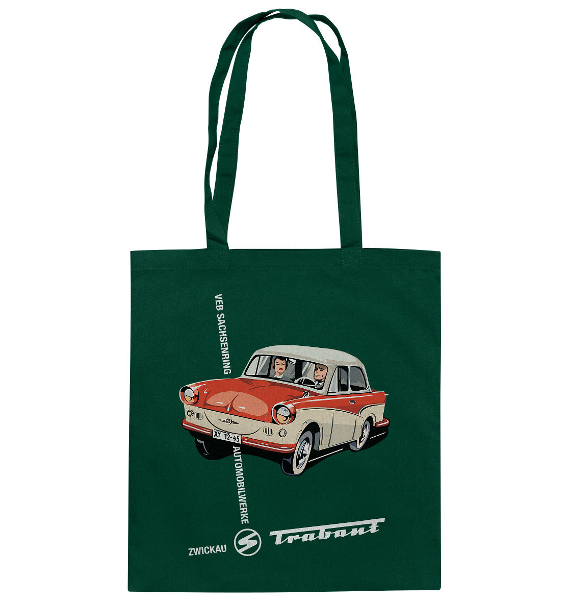 DDR Ostalgie Baumwolltasche •  VEB SACHSENRING ZWICKAU