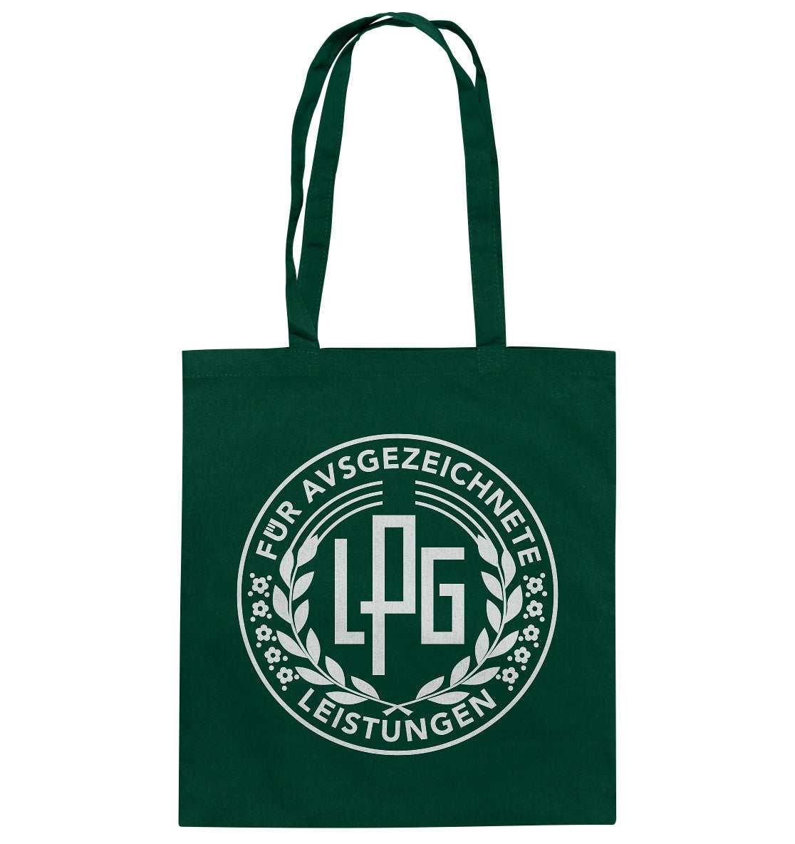 DDR Ostalgie Baumwolltasche • LPG - ORDEN FÜR AUSGEZEICHNETE LEISTUNGEN - dunkel