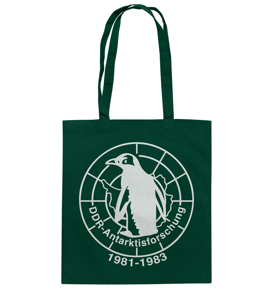 DDR Ostalgie Baumwolltasche • ANTARKTISFORSCHUNG DER DDR - 1981-1983, POSTSTEMPEL