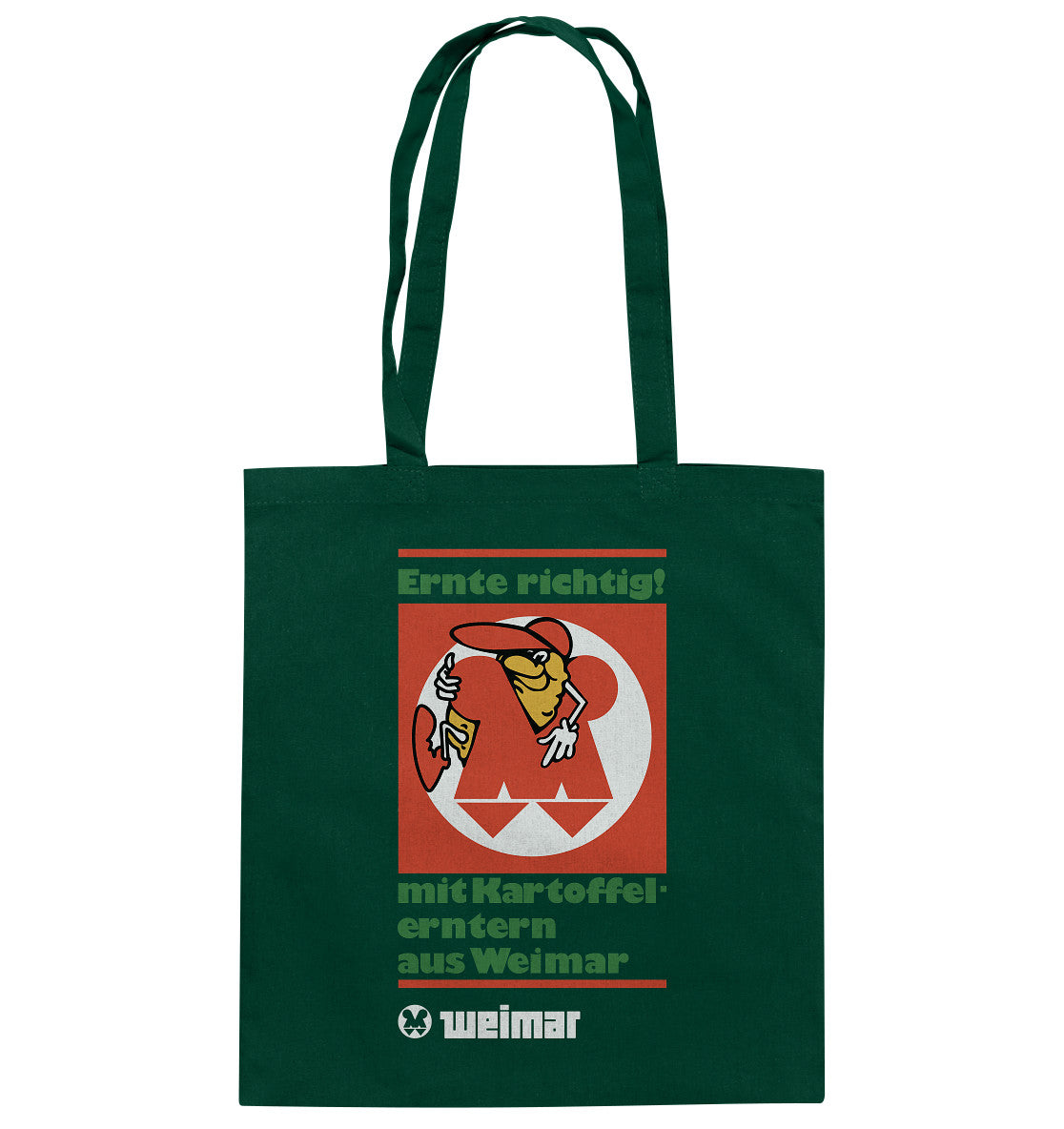 DDR Ostalgie Baumwolltasche • KARTOFFELERNTER AUS WEIMAR