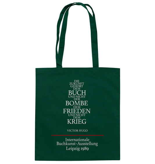DDR Ostalgie Baumwolltasche • BUCHKUNST-AUSSTELLUNG LEIPZIG 1989
