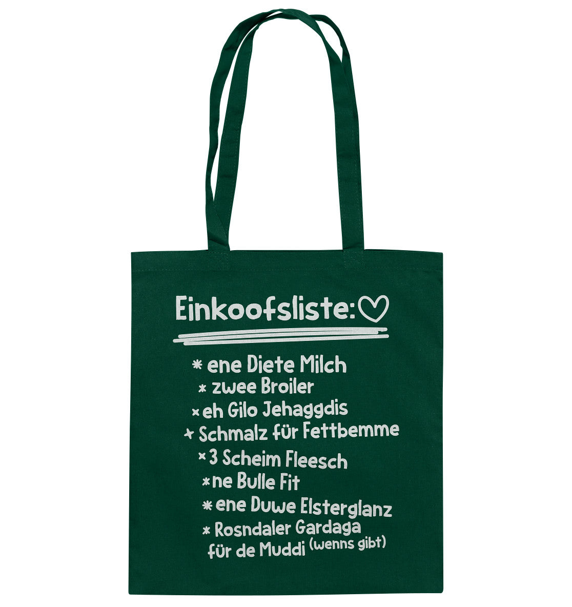 DDR Ostalgie Baumwolltasche • EINKOOFSLISTE