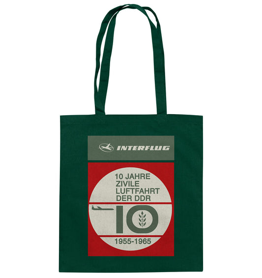 DDR Ostalgie Baumwolltasche • 10 JAHRE INTERFLUG