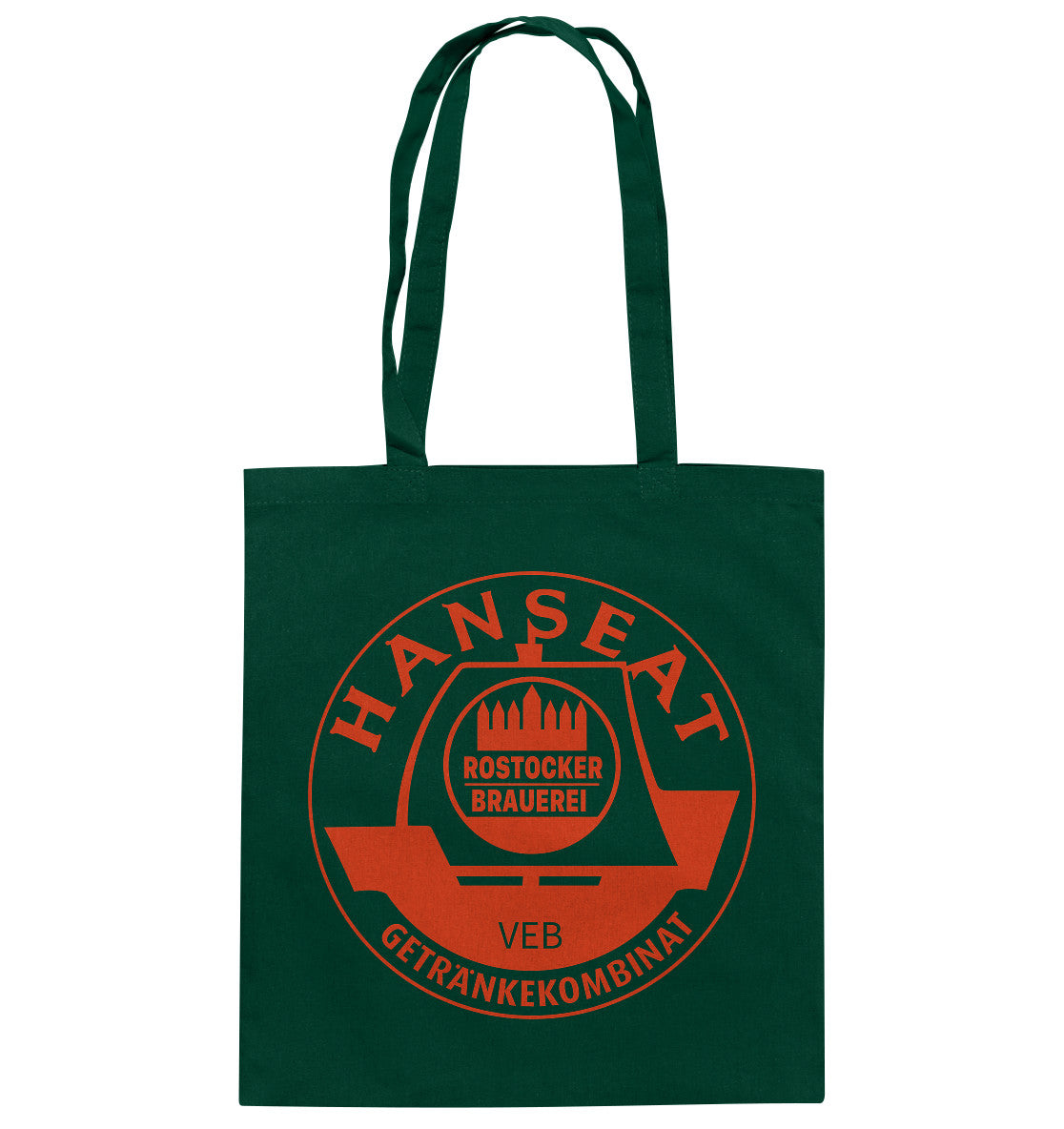 DDR Ostalgie Baumwolltasche • HANSEAT ROSTOCKER BRAUEREI VEB