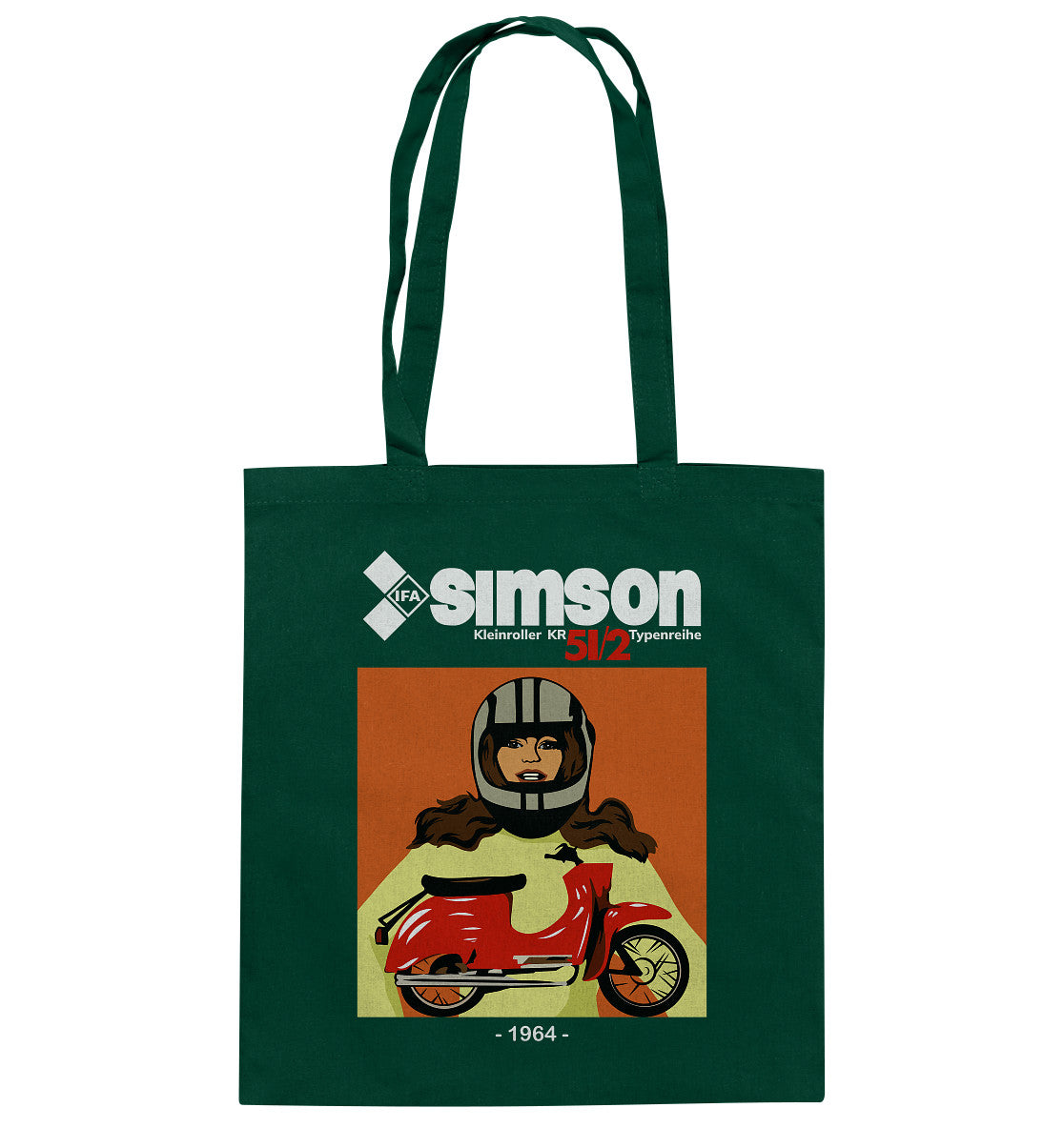 DDR Ostalgie Baumwolltasche • SIMSON SCHWALBE KR51-2 (1964)