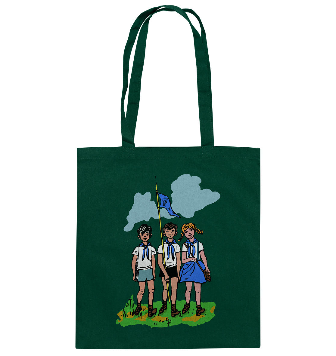 DDR Ostalgie Baumwolltasche • JUNGE PIONIERE - PIONIERAUSWEIS
