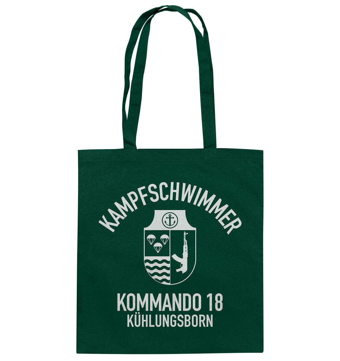 DDR Ostalgie Baumwolltasche • DDR KAMPFSCHWIMMER KÜHLUNGSBORN - dunkel