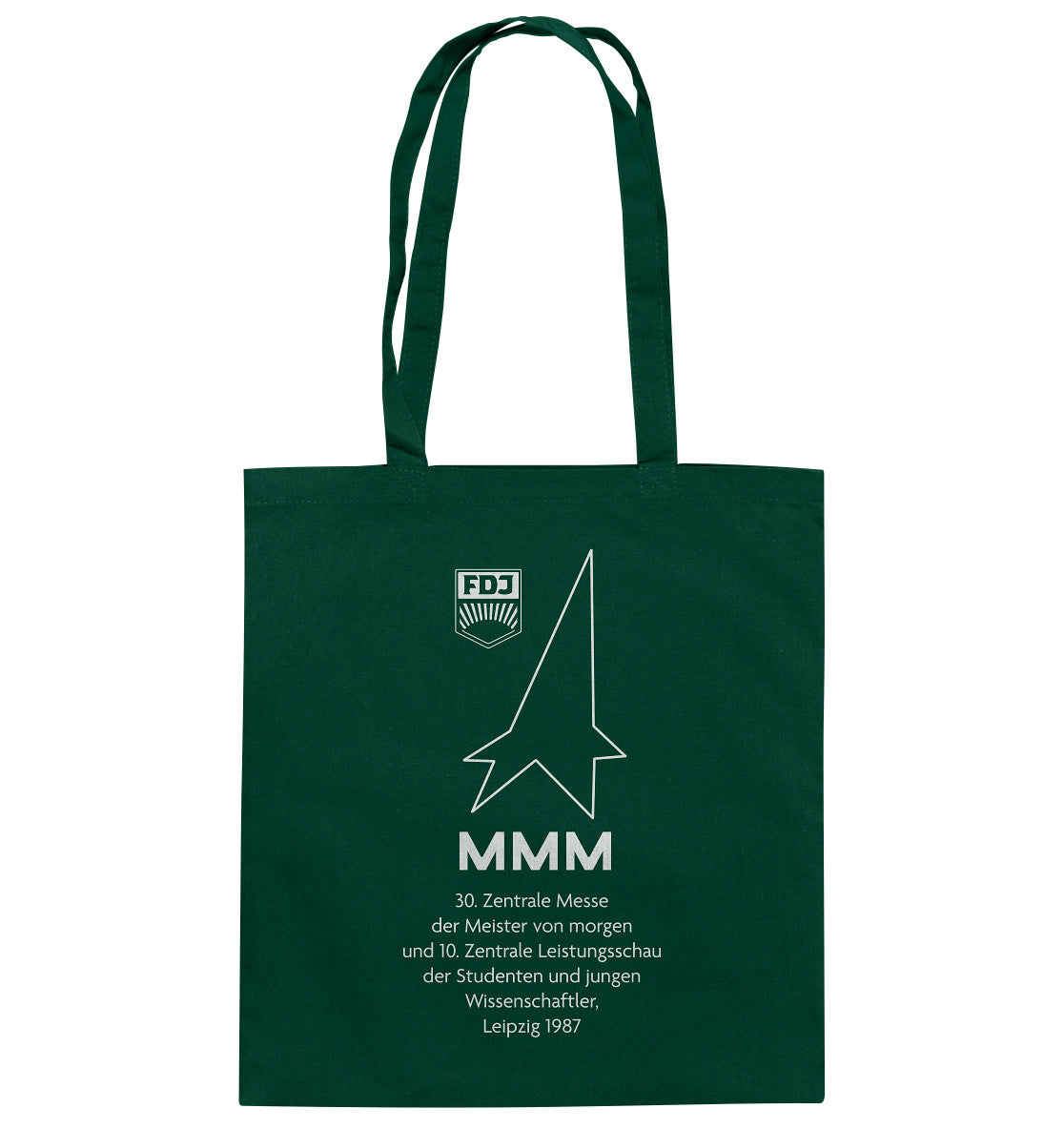 DDR Ostalgie Baumwolltasche • MESSE DER MEISTER VON MORGEN, LEIPZIG 1987