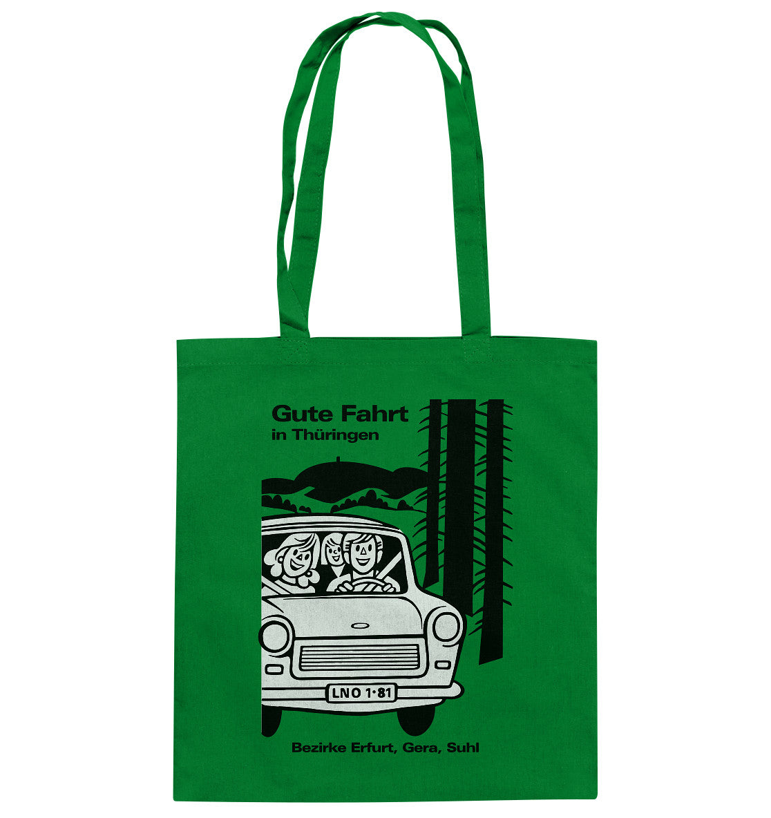 DDR Ostalgie Baumwolltasche • GUTE FAHRT IN THÜRINGEN