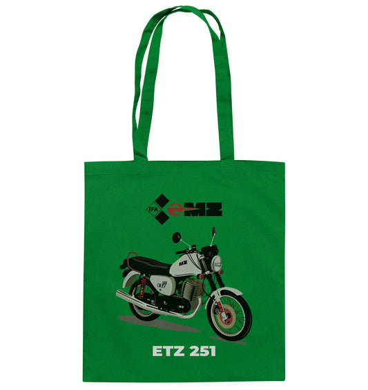 DDR Ostalgie Baumwolltasche • MZ ETZ 251 - ORIGINALWERBUNG