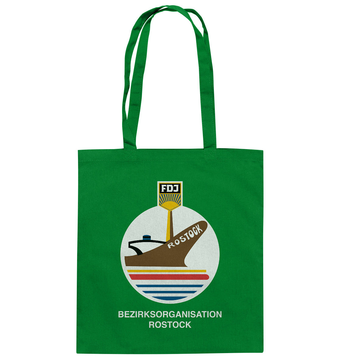 DDR Ostalgie Baumwolltasche • FDJ BEZIRKSORGANISATION ROSTOCK