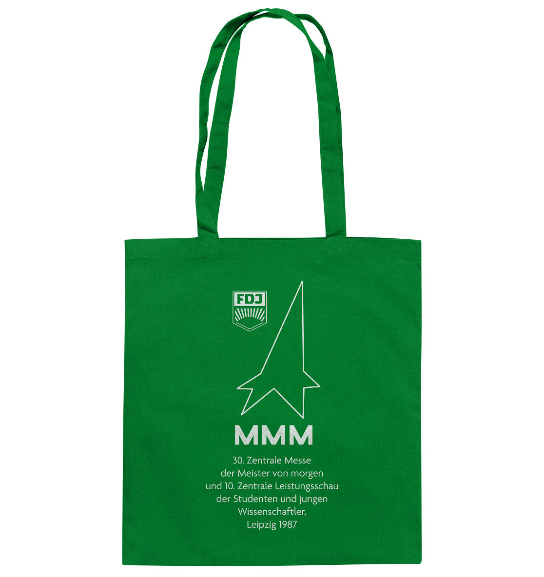 DDR Ostalgie Baumwolltasche • MESSE DER MEISTER VON MORGEN, LEIPZIG 1987