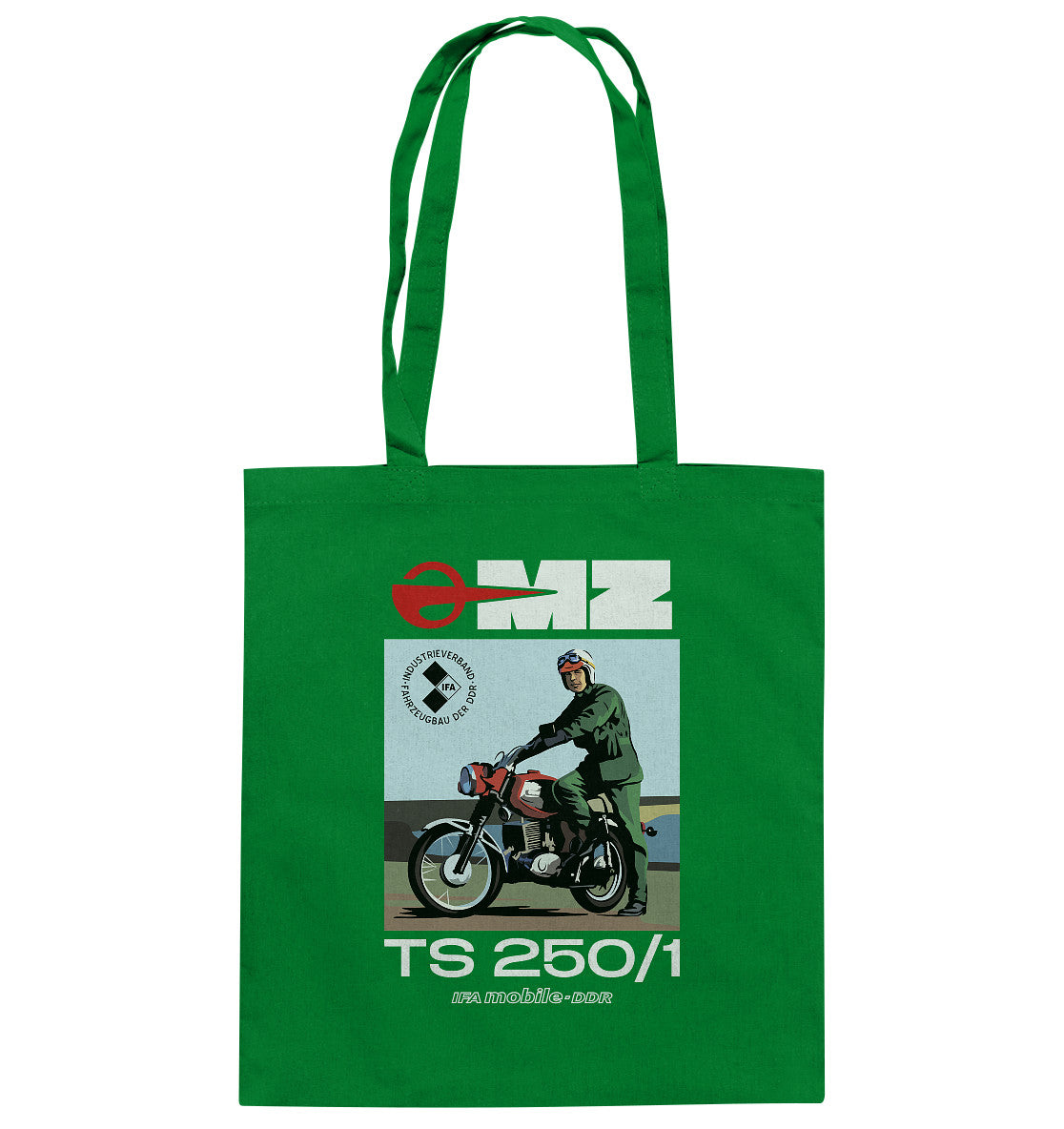 DDR Ostalgie Baumwolltasche • MZ TS 250 (ORIGINAL DDR-PLAKAT)