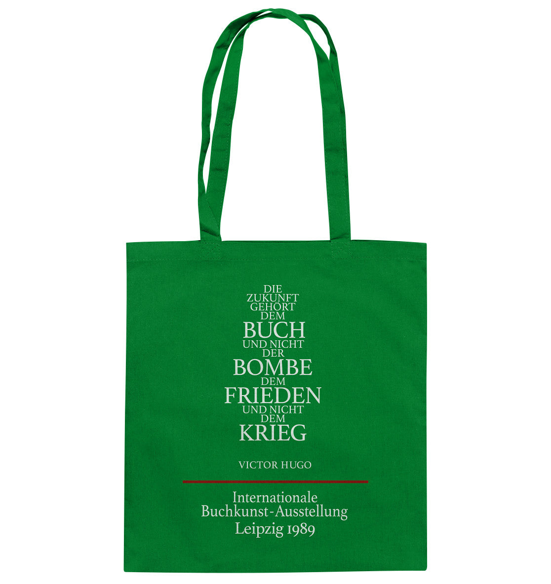 DDR Ostalgie Baumwolltasche • BUCHKUNST-AUSSTELLUNG LEIPZIG 1989