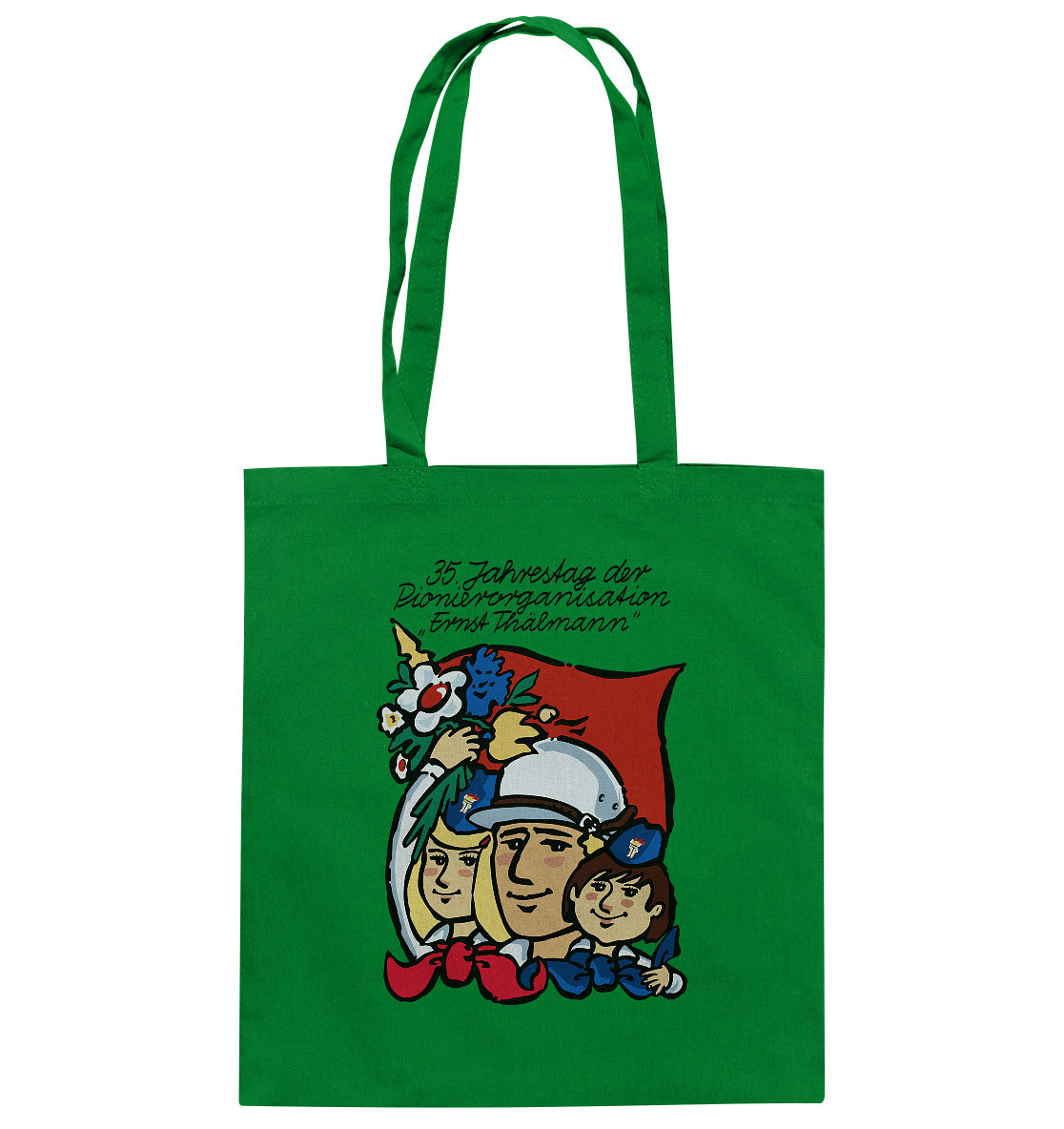 DDR Ostalgie Baumwolltasche • 35 JAHRE PIONIERORGANISATION ERNST THÄLMANN (ORIGINAL DDR-PLAKAT