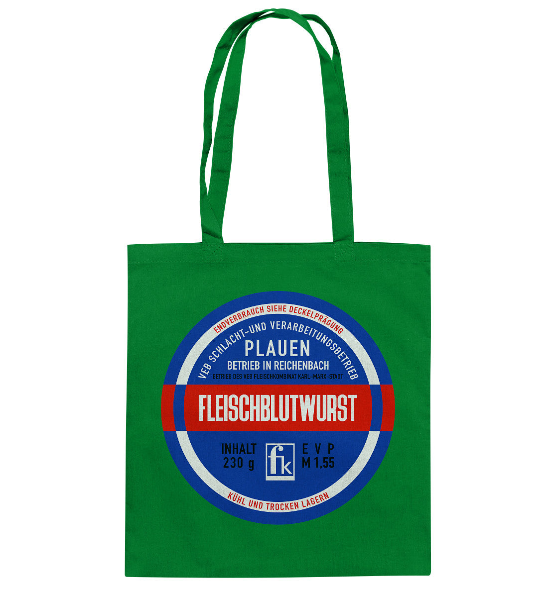 BAUMWOLLTASCHE • FLEISCHBLUTWURST KONSERVE - PLAUEN