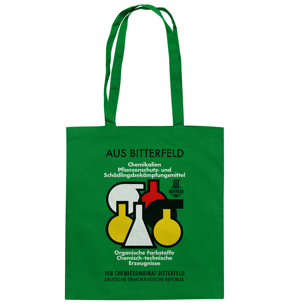 DDR Ostalgie Baumwolltasche • CHEMIKALIEN AUS BITTERFELD